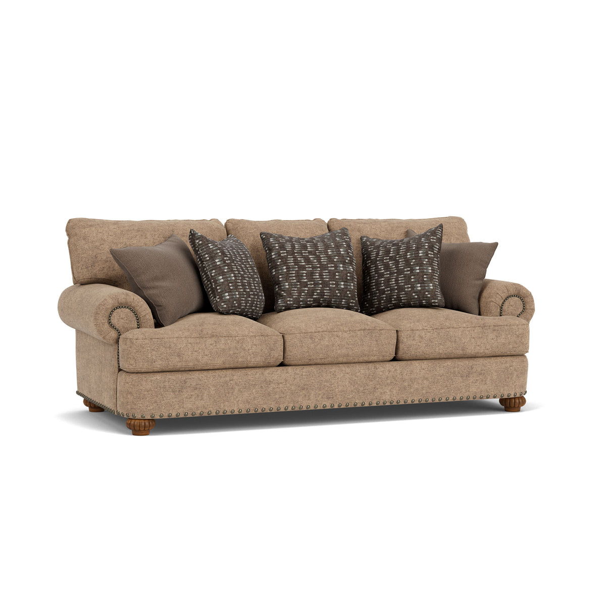 Patterson Fabric Sofa, Nailhead Trim | Flexsteel