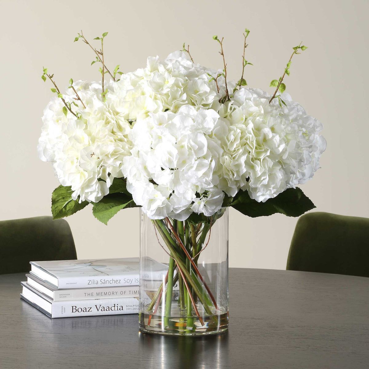 Anastasia Hydrangea Centerpiece - White by Uttermost - View 2