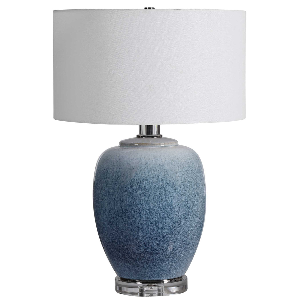 Blue Waters Ceramic Table Lamp - Blue / White by Uttermost - View 4