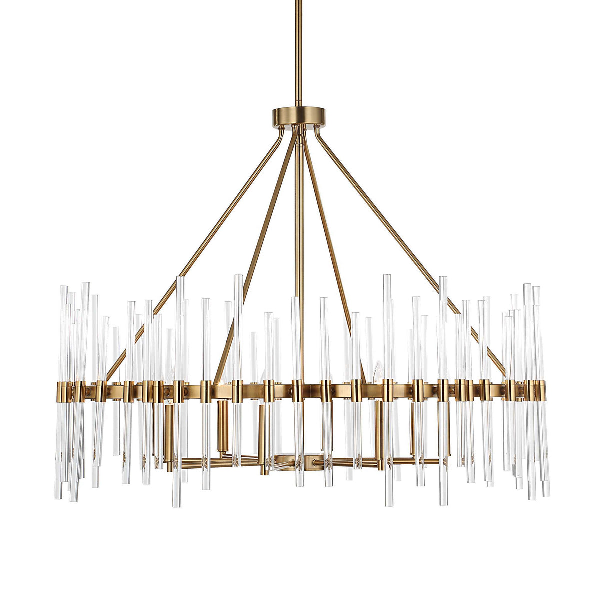 Crystal Stick 8 Light Chandelier Brass - Bronze by Uttermost - View 5