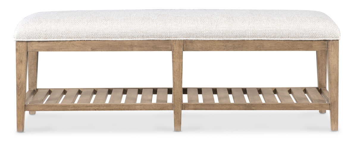 Vineyard Row Bed Bench Beige - Light Brown / White by Hooker Furniture - View 4