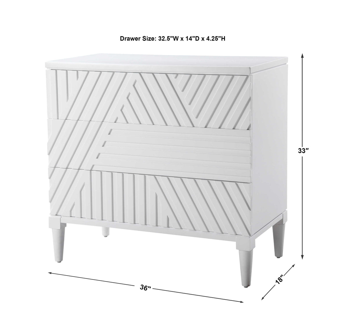 Colby Drawer Chest - White by Uttermost - View 9
