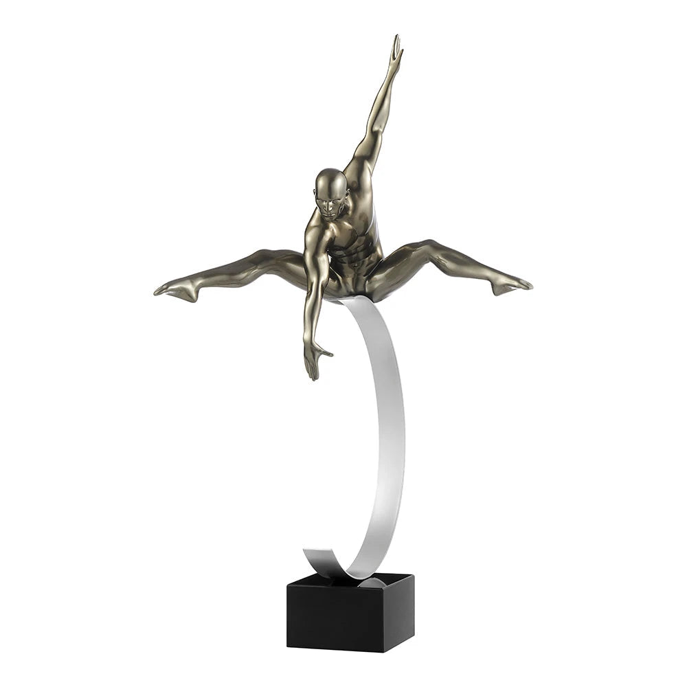 Escultura de Hombre Dinámico // Gris | Finesse