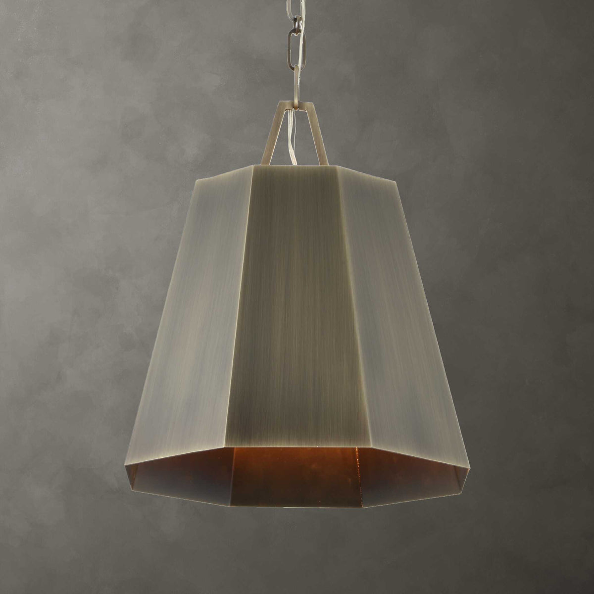 Granada 1 Light Hexagon Pendant - Dark Gray by Uttermost - View 2