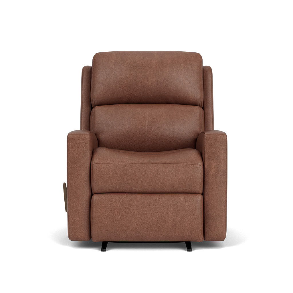 Catalina Transitional Leather Rocking Recliner | Flexsteel