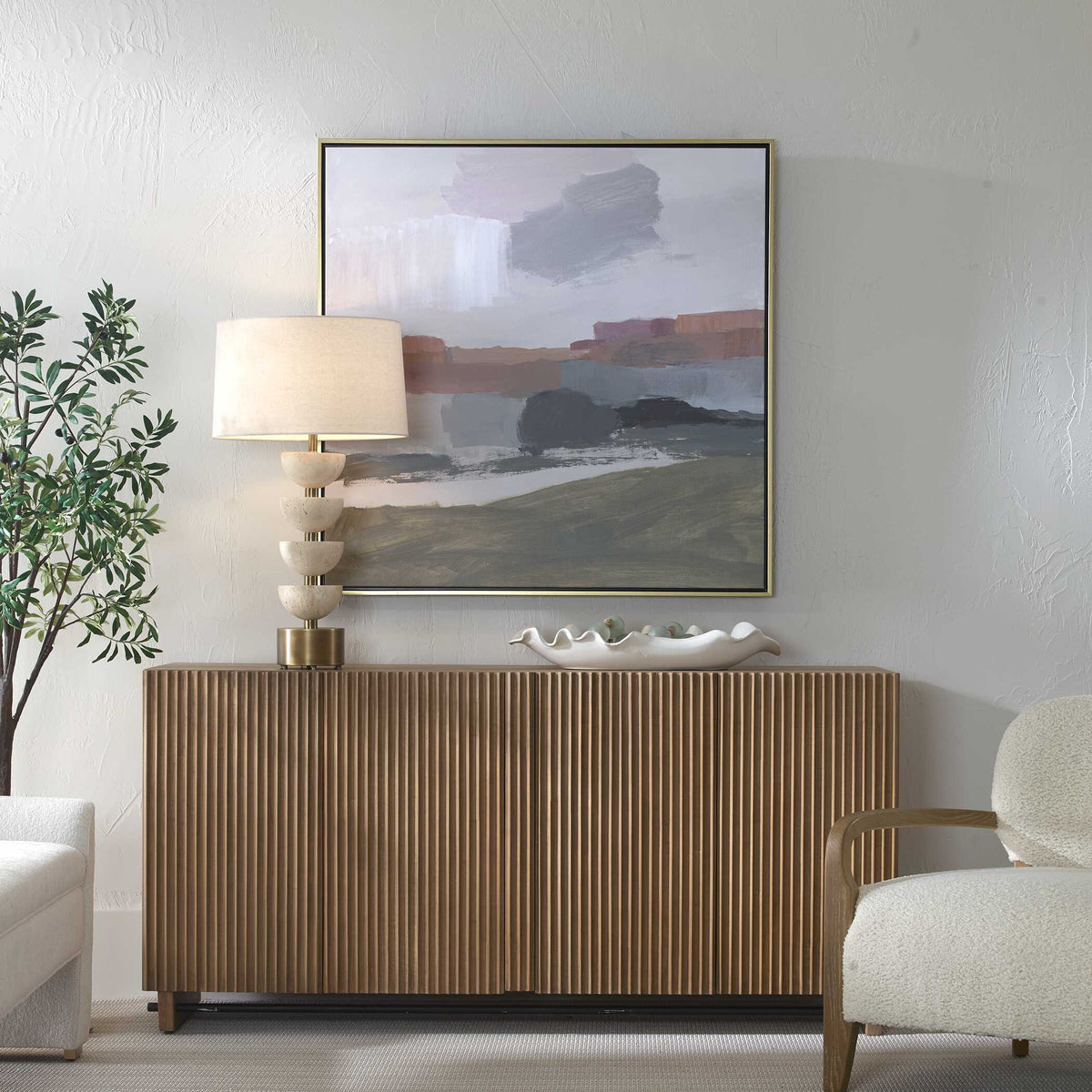 Westward Framed Landscape Art - Green / Orange by Uttermost - View 2
