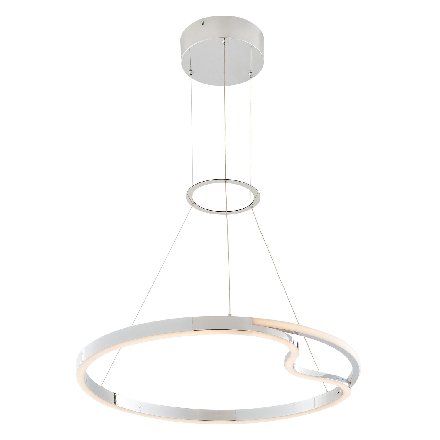 Minsk Single Round Chandelier // Chrome  | Finesse - Home Elegance USA