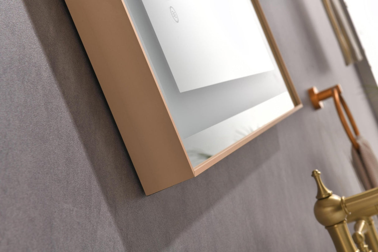 96in. W x36 in. H Frameless LED Single Bathroom Vanity Mirror in Polished Crystal Bathroom Vanity LED Mirror with 3 Color Lights Mirror for Bathroom Wall | Home Elegance USA
