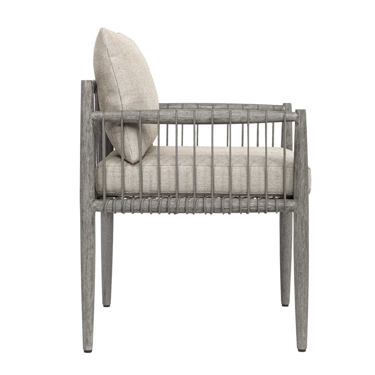 Borneo Outdoor Dining Chair Dove - Light Gray by Uttermost - View 3