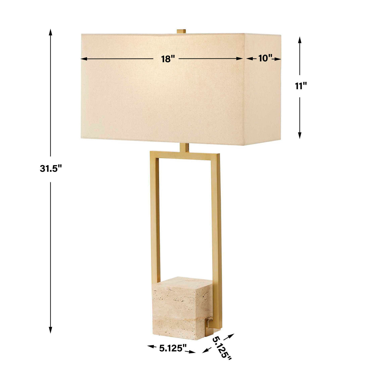 Warrick Table Lamp - Gold by Uttermost - View 9