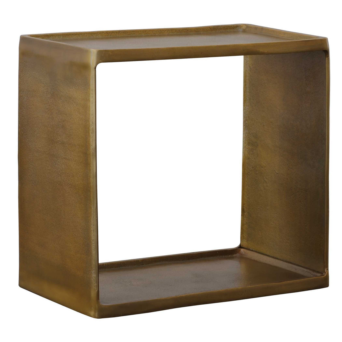 Derwent Antique Brass Side Table - Dark Brown by Uttermost - View 3