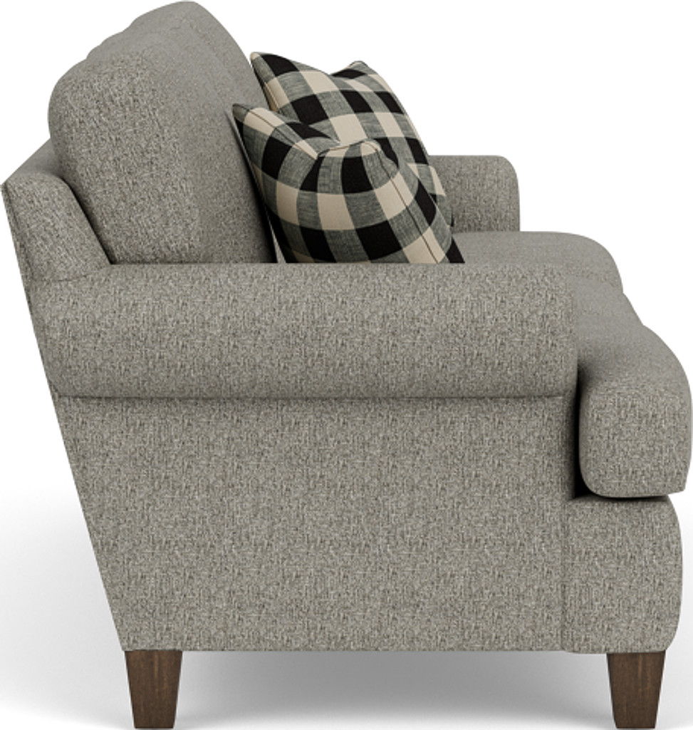Moxy Fabric Sofa, T-Shaped Seat Cushion, Curved Sock Arms | Flexsteel