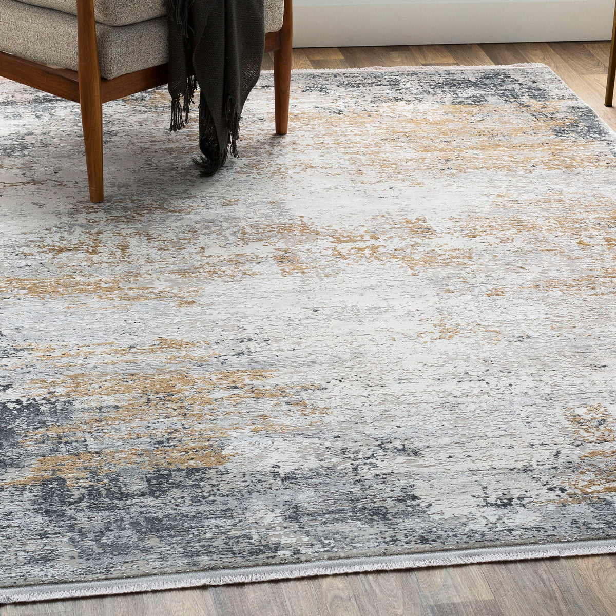 Ulen Abstract 10 X 14 Rug - Light Gray by Uttermost - View 2