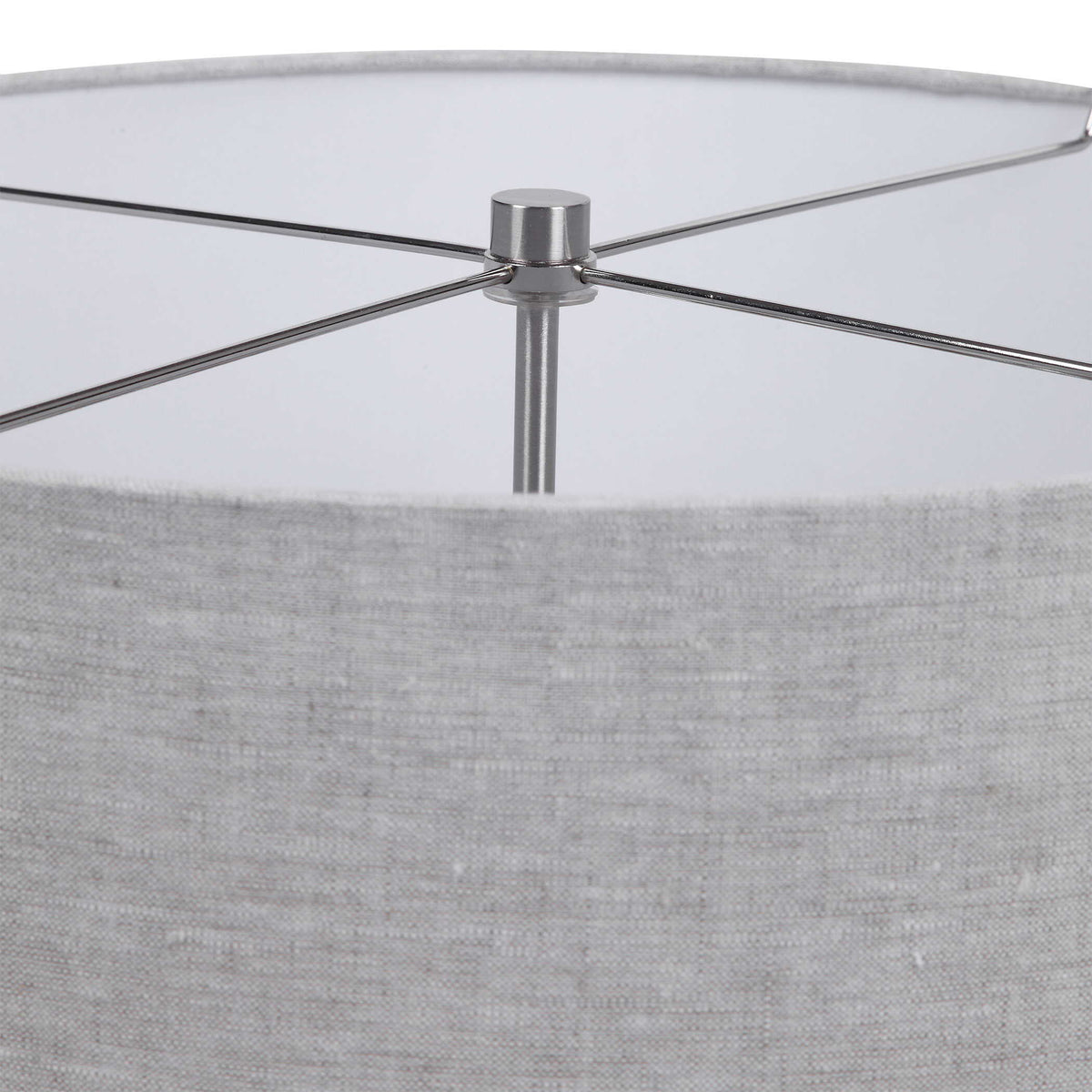 Lenta Table Lamp - White / Silver by Uttermost - View 7