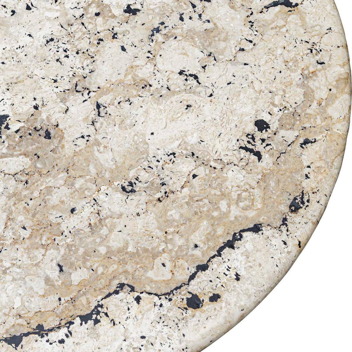Cadas Indoor-Outdoor Stone Side Table - Black / White by Uttermost - View 6