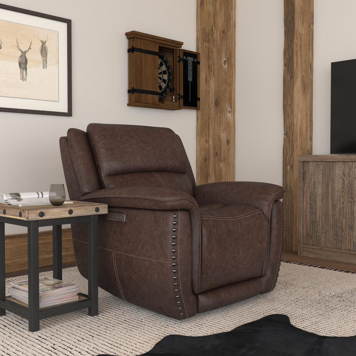 Beau Power Recliner With Power Headrest - Sable | Flexsteel