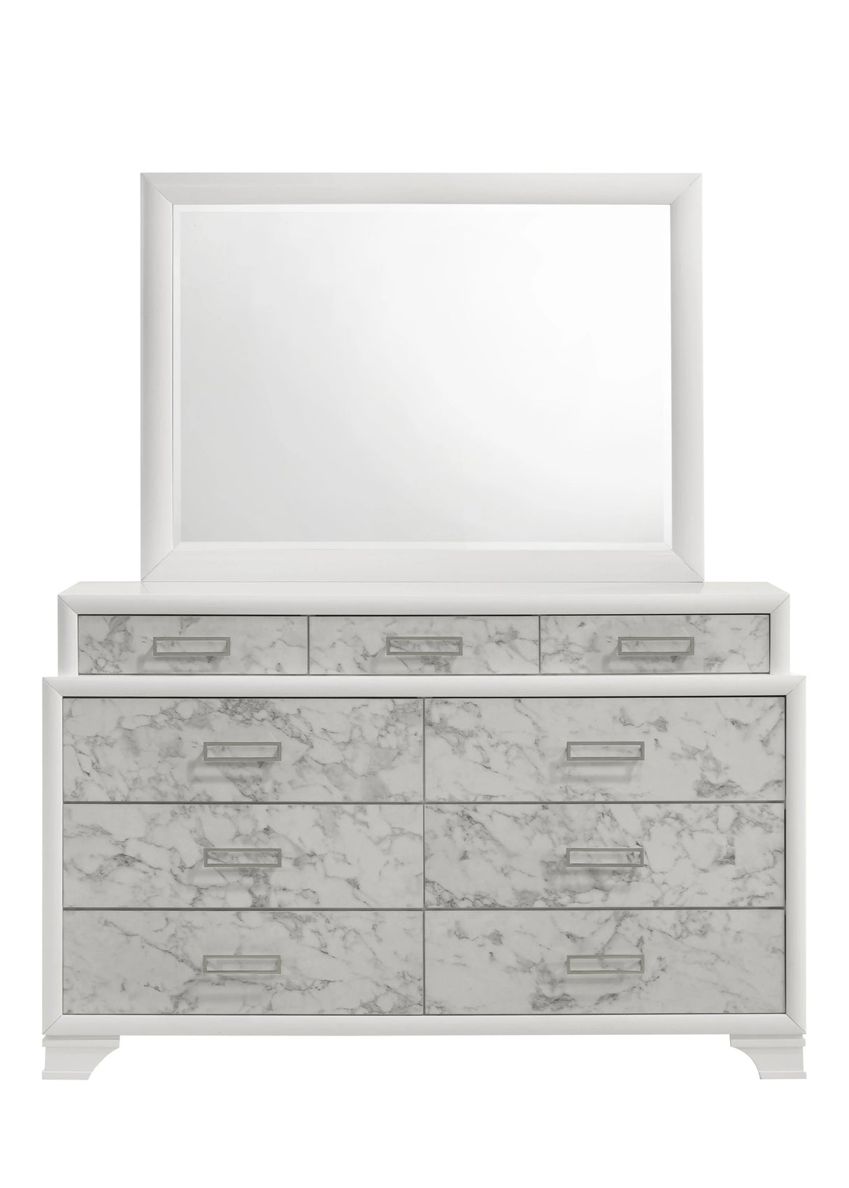 Soul Modern Style Queen 5PC Bedroom Set Made with wood in White(NJ Inventory) - sold by Home Elegance USA