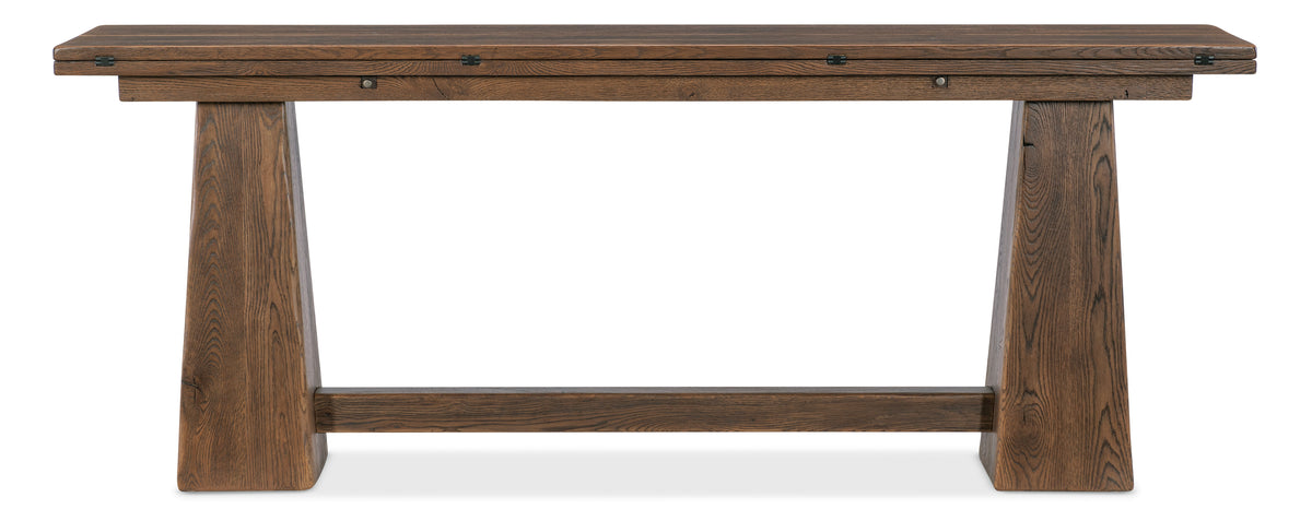 Driftwood Flip-Top Console Table Medium Wood - Dark Brown by Hooker Furniture - View 9