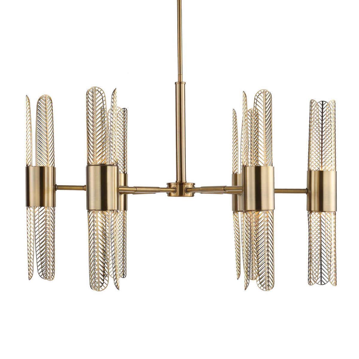 Cret 12 Light Brass Chandelier - Bronze by Uttermost - View 1