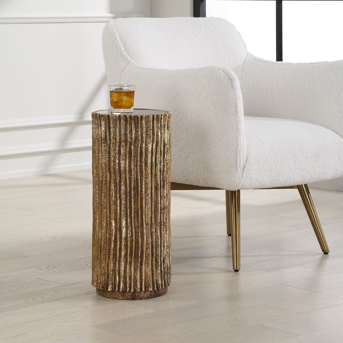 Echo Brass Drink Table - Bronze by Uttermost - View 2