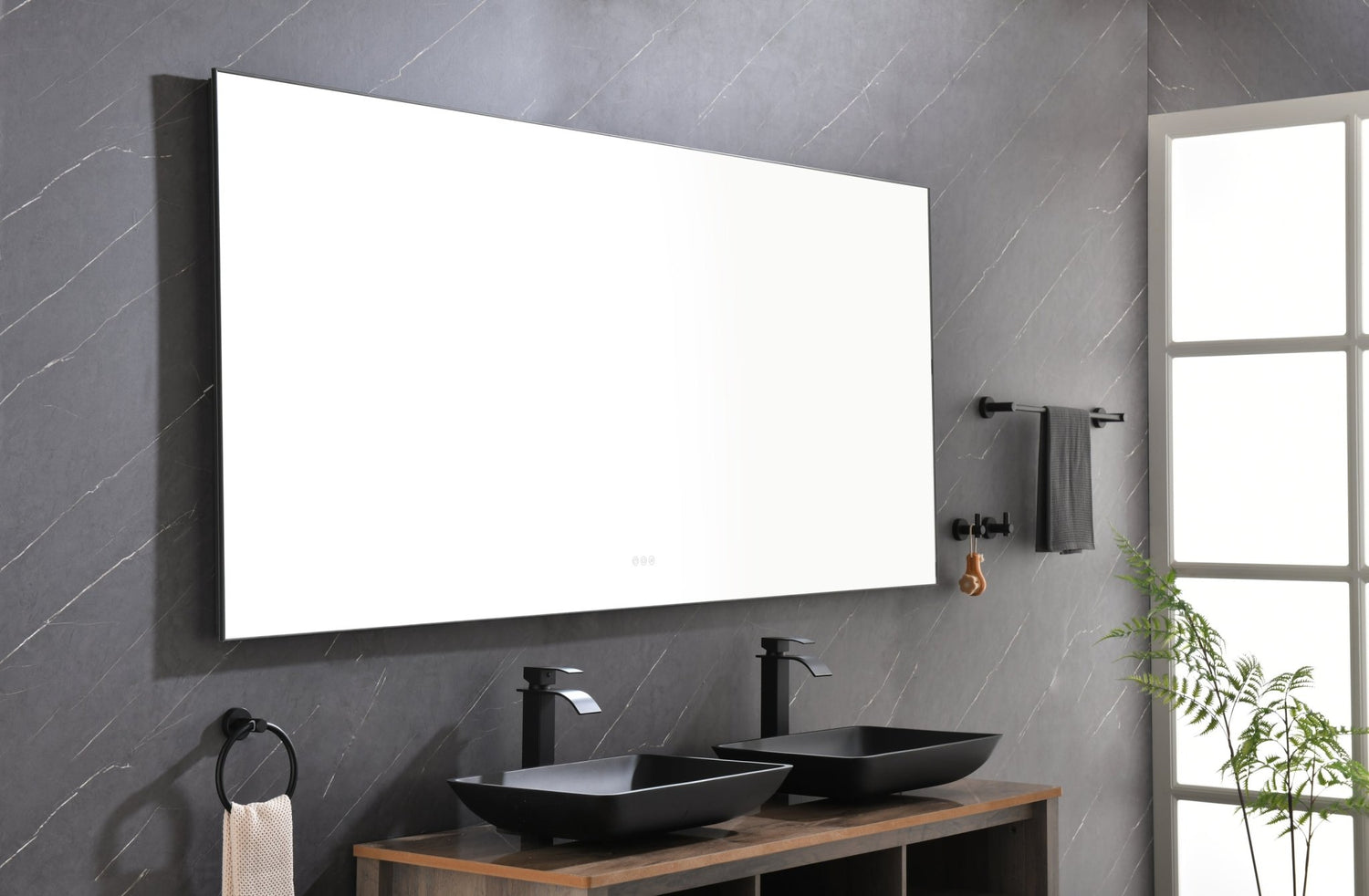 84x 36Inch LED Mirror Bathroom Vanity Mirror with Back Light, Wall Mount Anti - Fog Memory Large Adjustable Vanity Mirror | Home Elegance USA