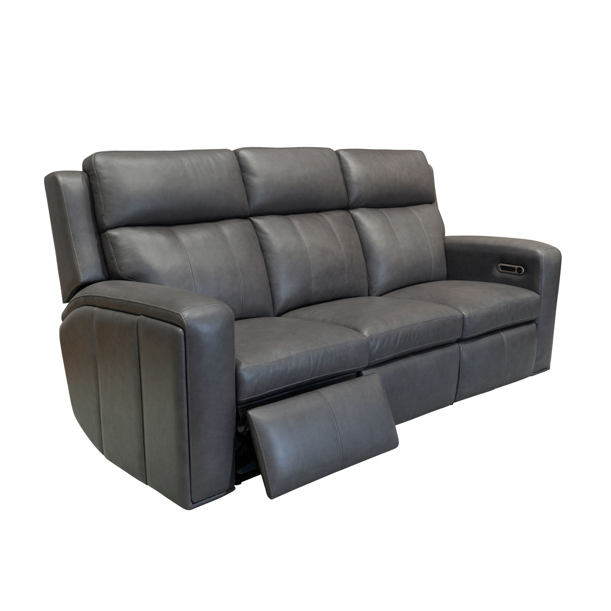 Wyatt Power Reclining Sofa With Power Headrests & Lumbar - Gunmetal | Flexsteel