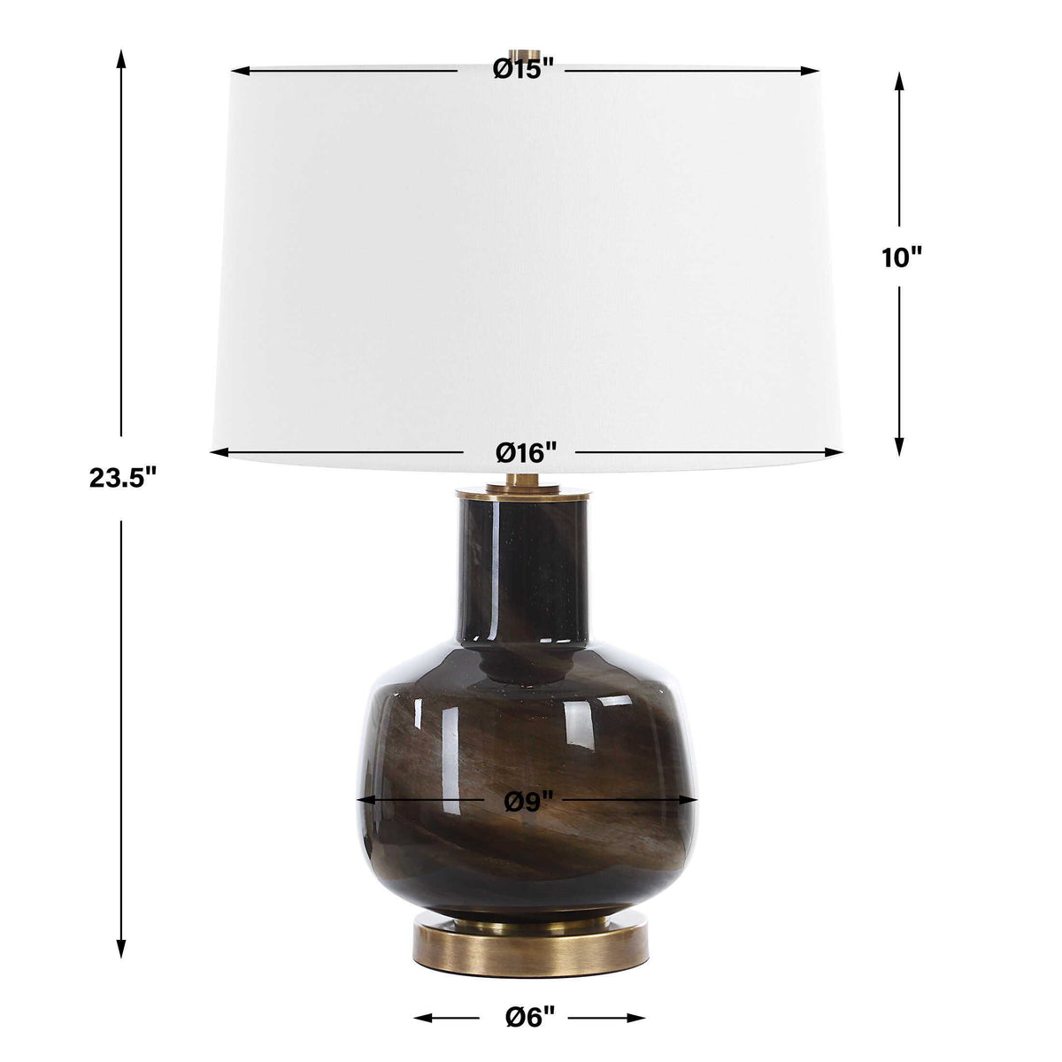 Buchanan Table Lamp Charcoal - Black by Uttermost - View 7