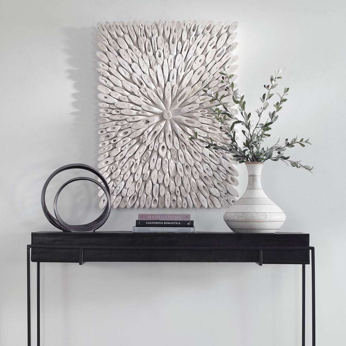 Bahama Wood Wall Decor - White by Uttermost - View 2