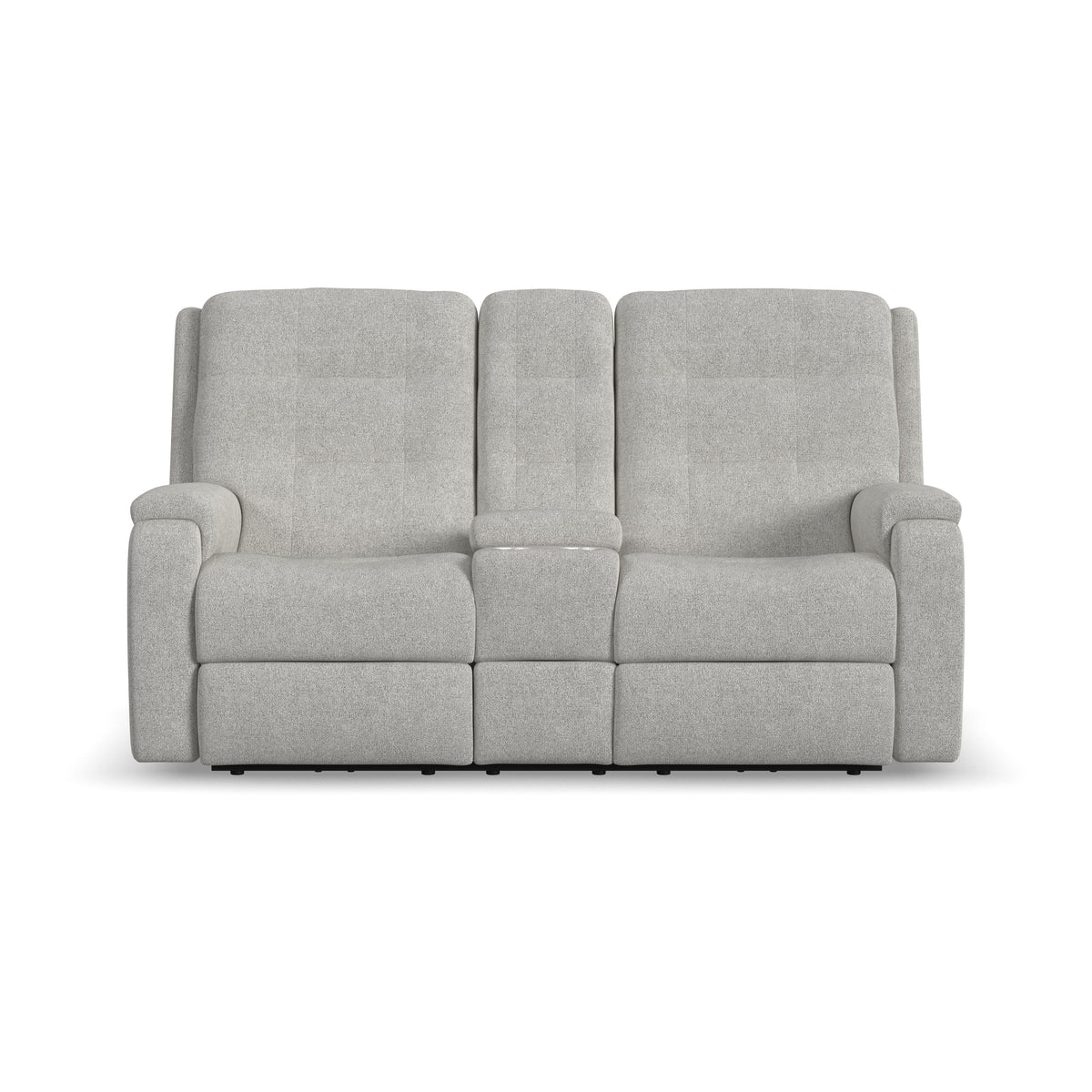 Arlo Transitional Fabric Power Reclining Loveseat With Console & Power Headrests | Flexsteel