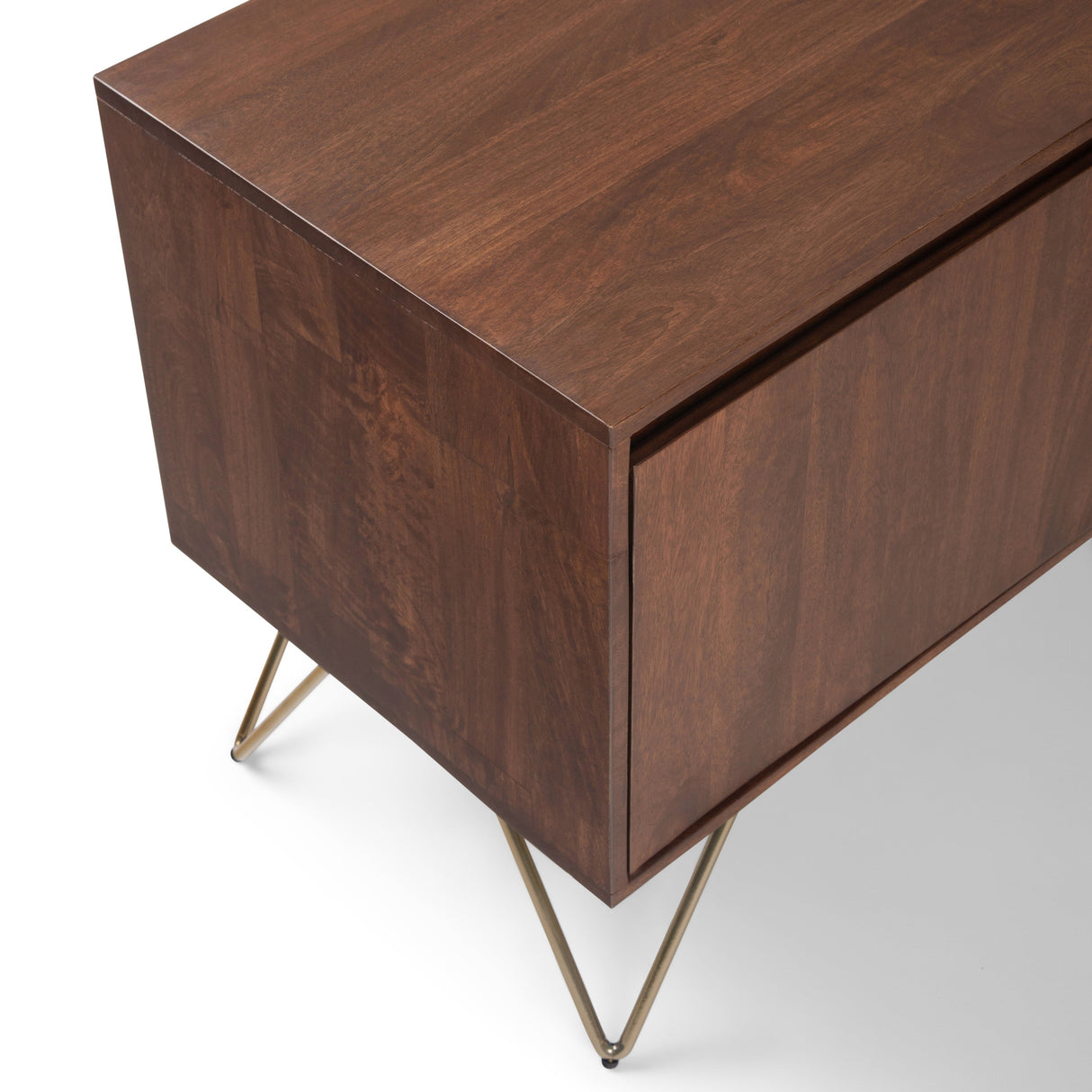 Hunter 60 inch Wide Solid Mango Wood TV Stand in Urban Brown For TVs up to 65 inches - sold by Home Elegance USA