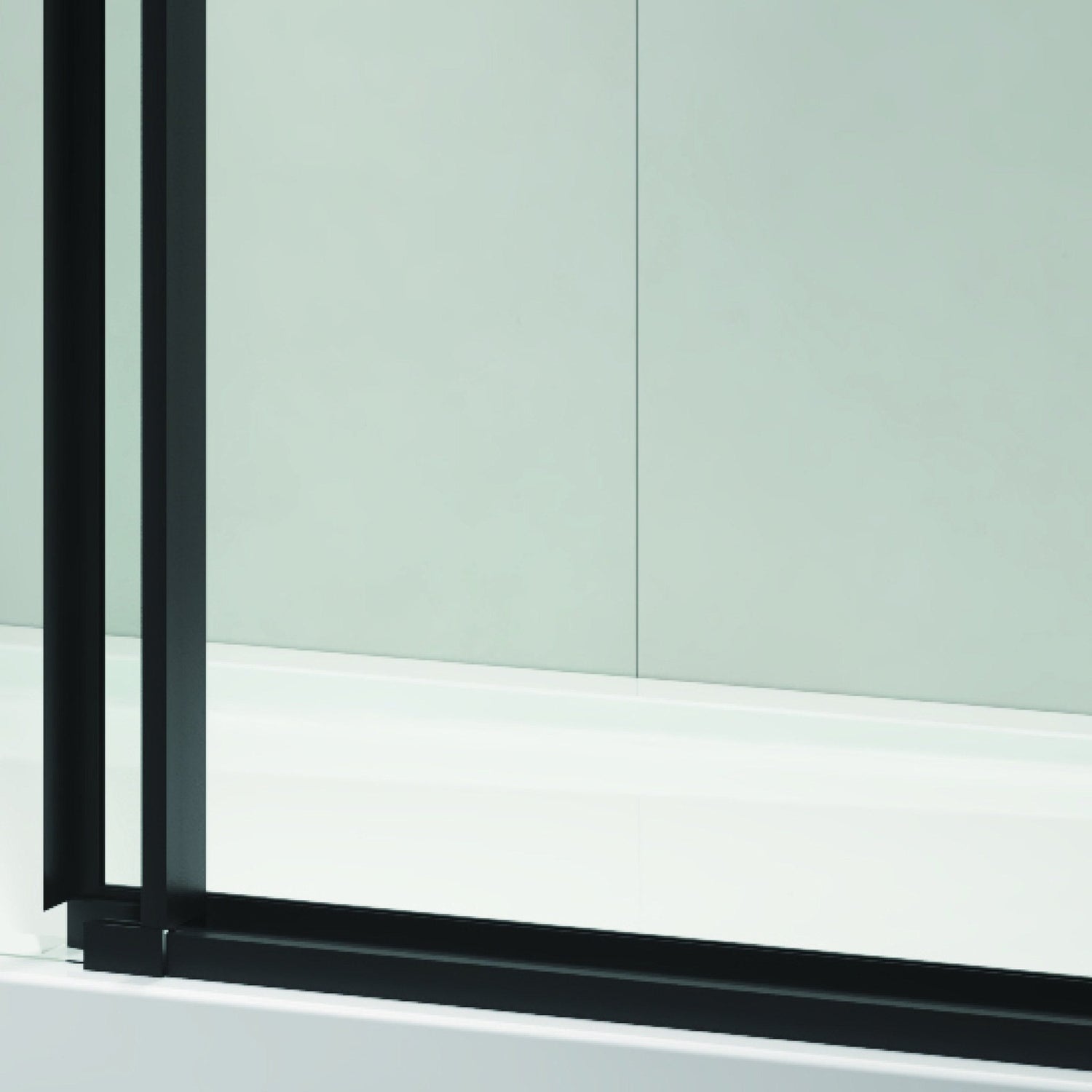 60 in. W x 76 in. HSliding Frameless Shower Door in Matte Black with Clear Glass | Home Elegance USA