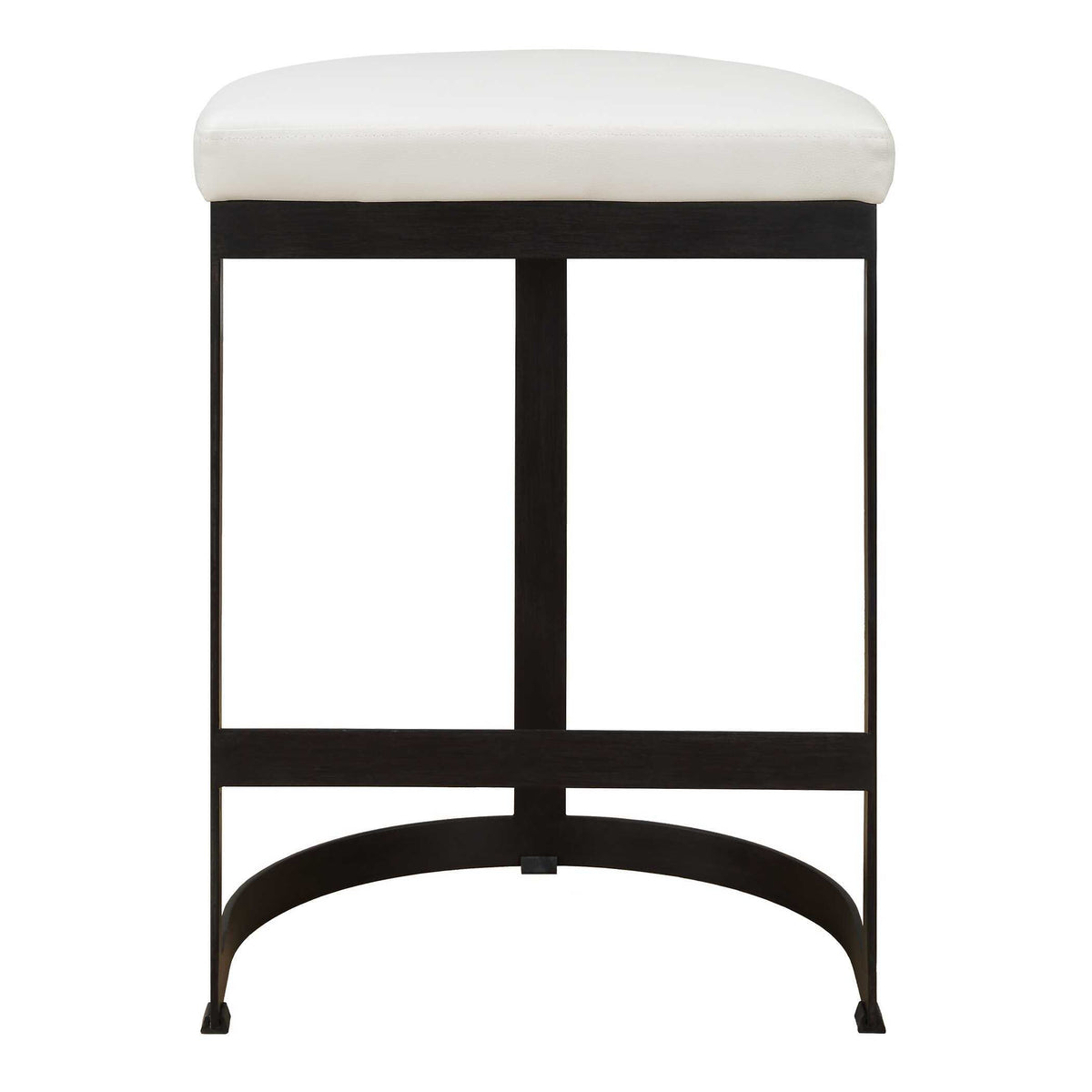 Ivanna Counter Stool - White / Black by Uttermost - View 4