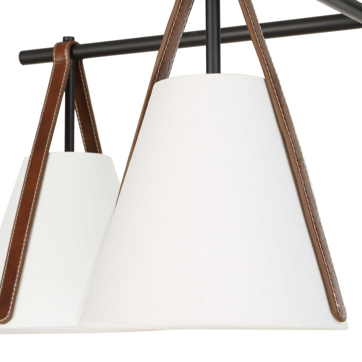 Reins Accent Straps 4 Light Chandelier - Black by Uttermost - View 11