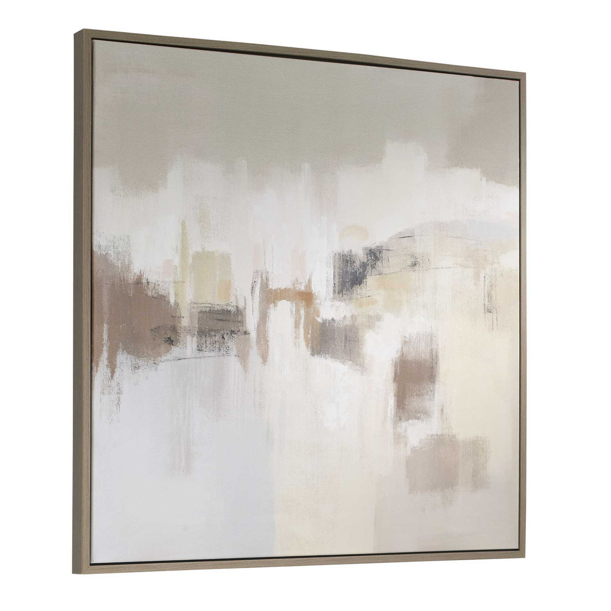 Daybreak Framed Abstract Art Black / Blue / Brown / Orange / White / Woodtone / Yellow - Light Brown / Beige by Uttermost - View 3