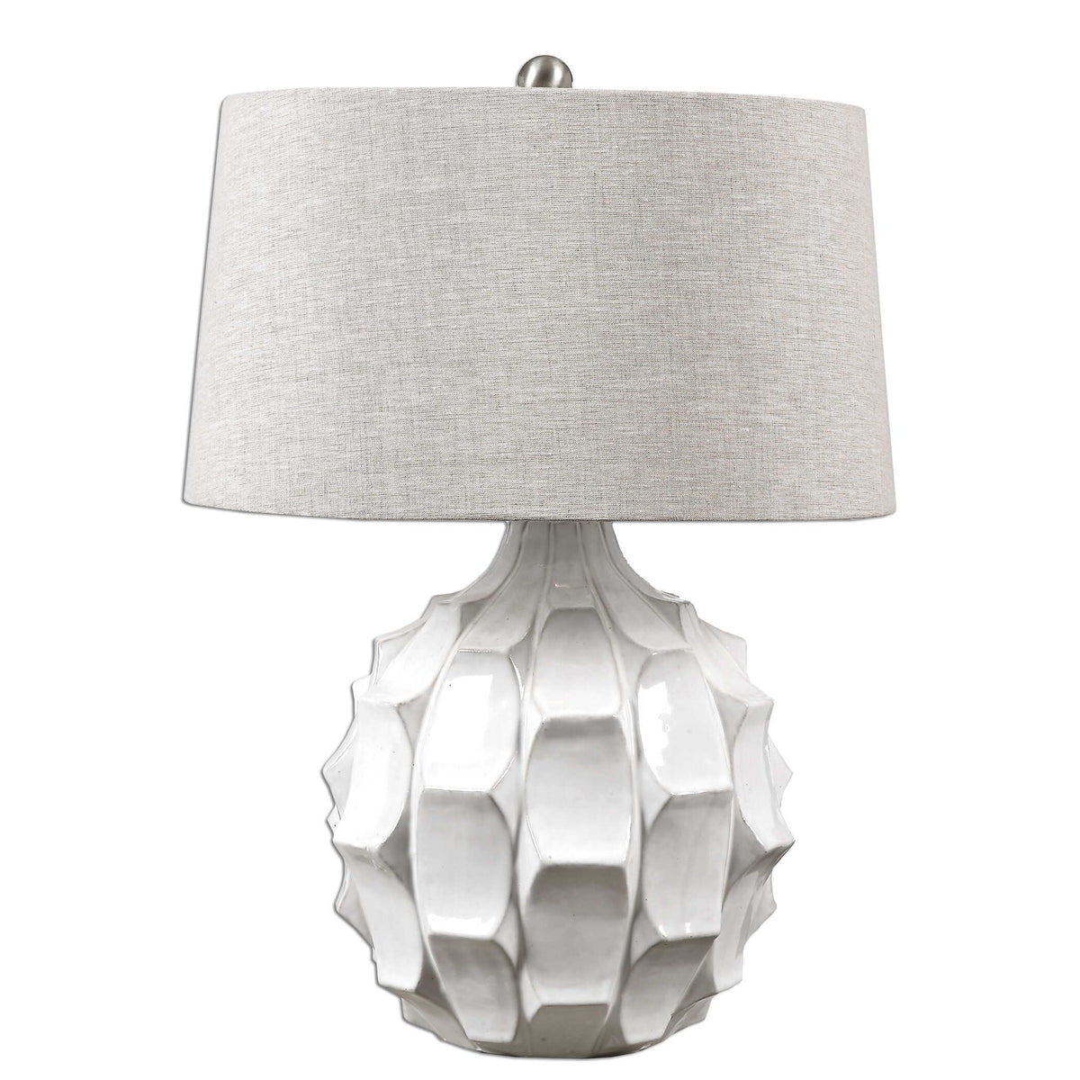 Guerina Scalloped Lamp - White by Uttermost - View 1