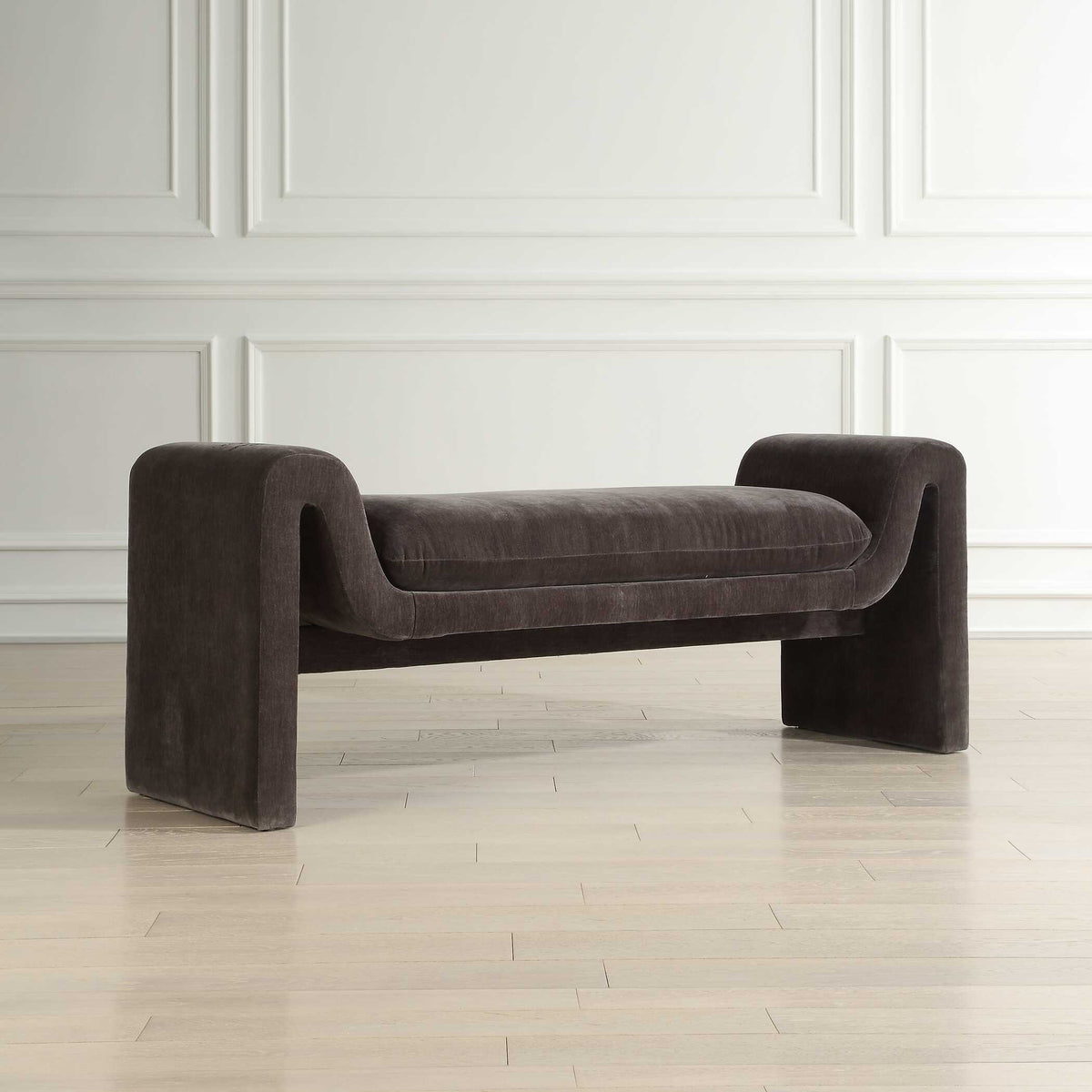Manson Modern Bench Charcoal - Dark Gray by Uttermost - View 3