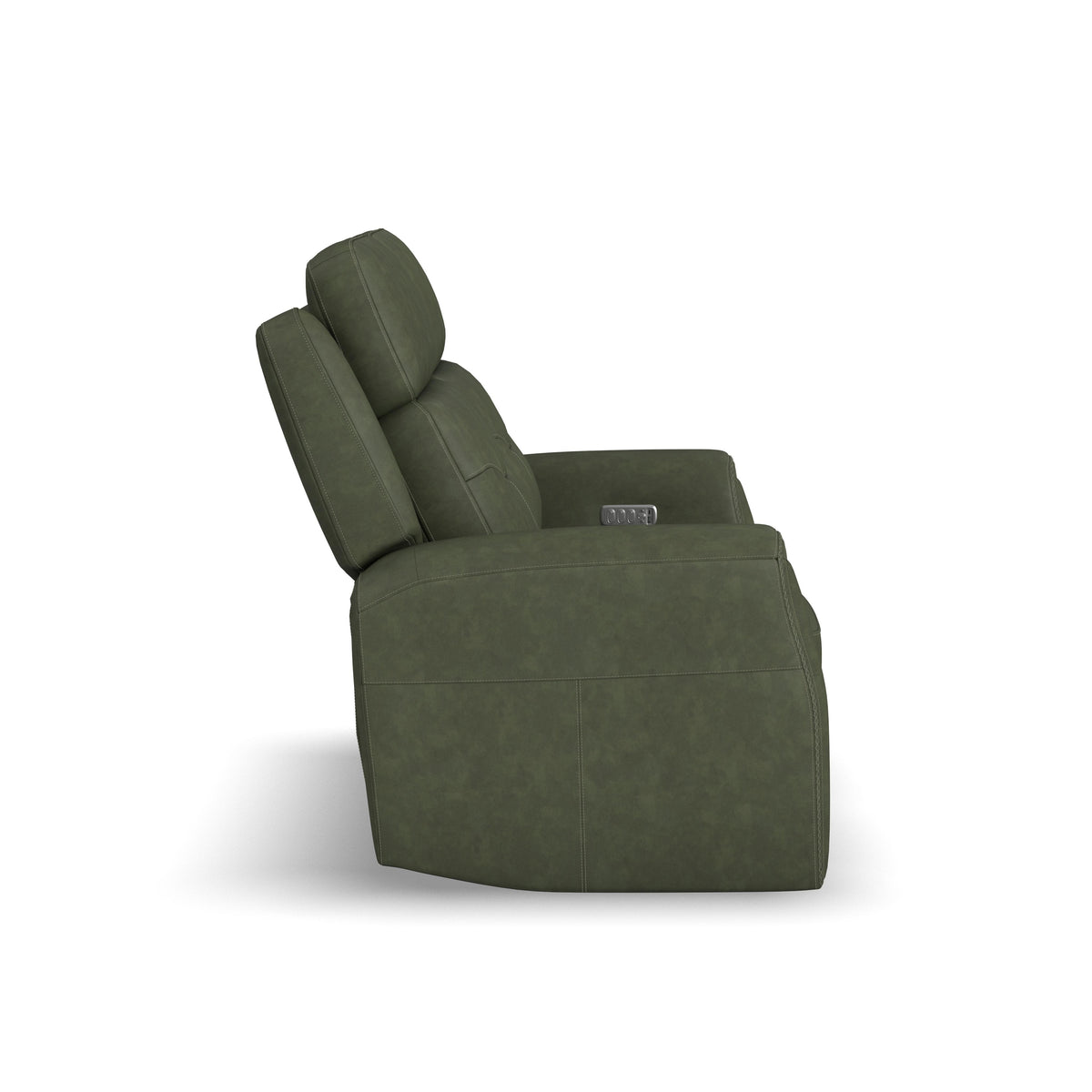 Felix Power Reclining Loveseat With Power Headrest, Lumbar, Heat & Massage - Forest Green | Flexsteel