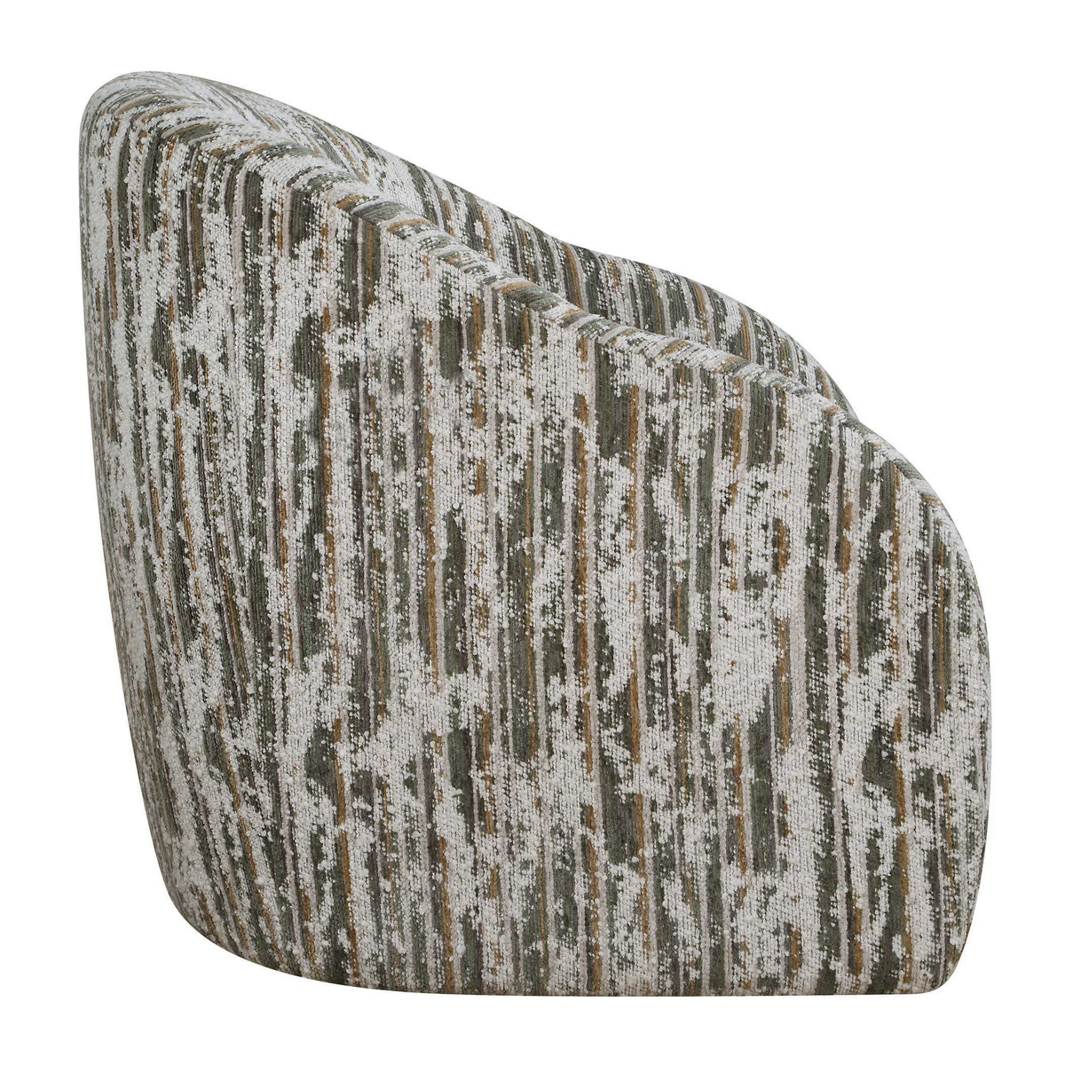 Mari Boucle Swivel Chair - Green / White by Uttermost - View 7