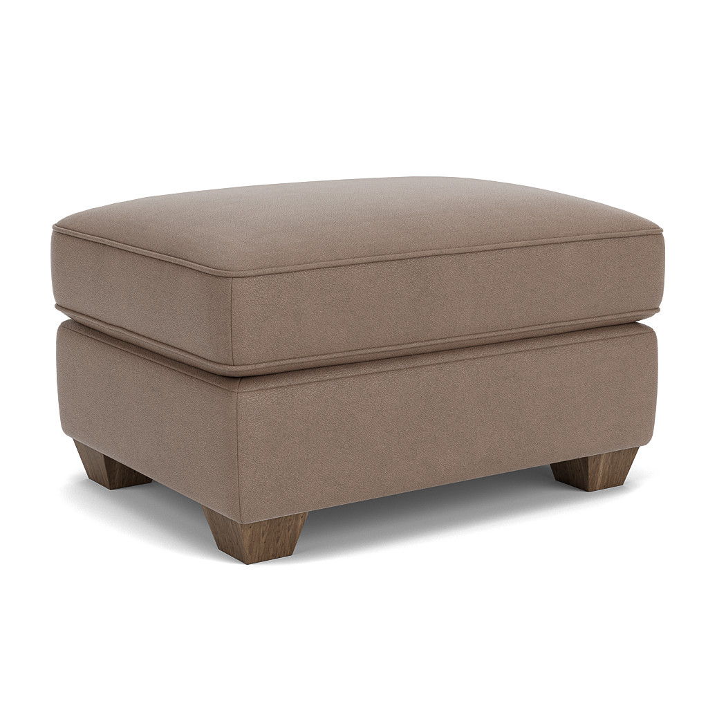 Carson Leather Ottoman | Flexsteel