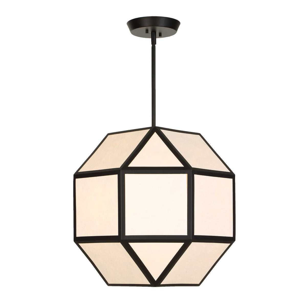 Hoi An 4 Light Geometric Chandelier - Black by Uttermost - View 9