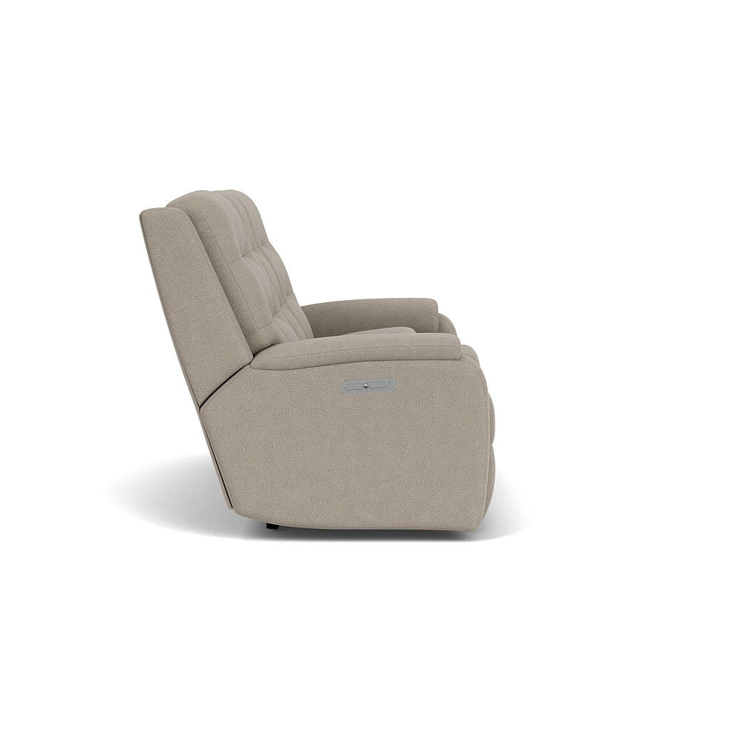 Arlo Transitional Fabric Power Reclining Loveseat With Console & Power Headrests & Lumbar | Flexsteel