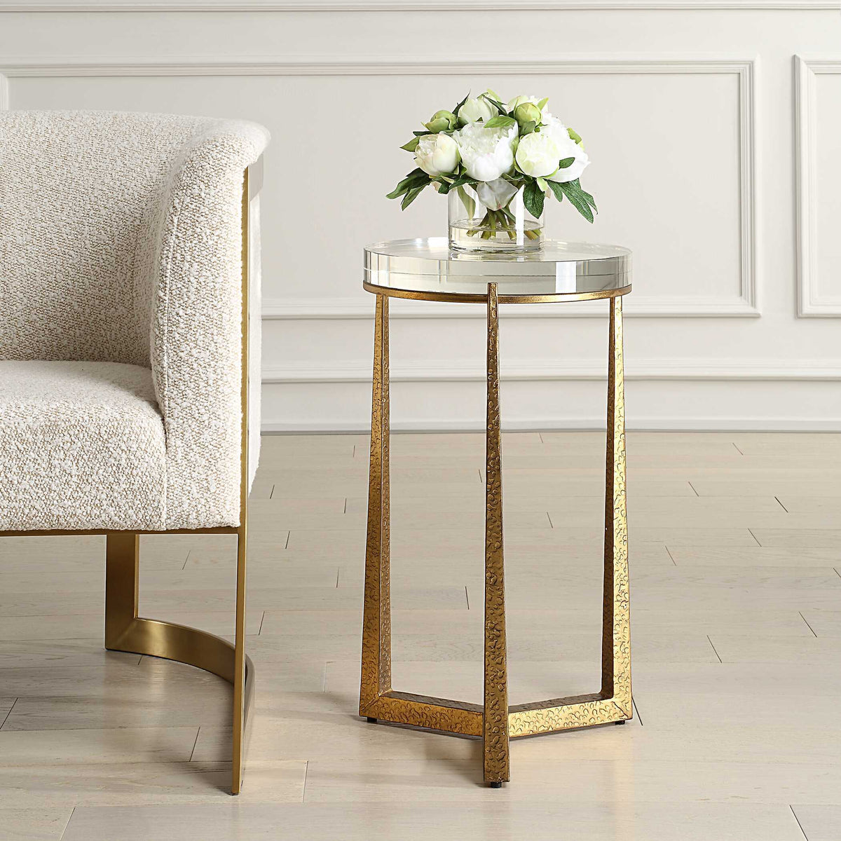 Midas Accent Table - Gold by Uttermost - View 3