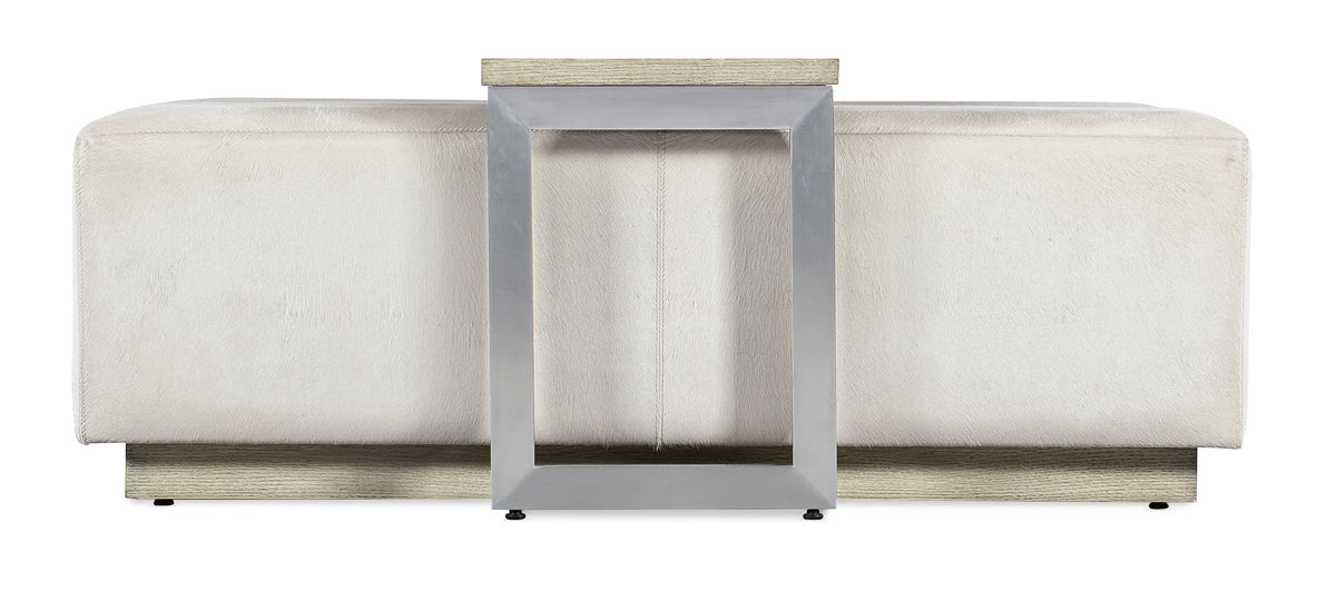 Melange Bridged Coffee Table - Beige / Silver by Hooker Furniture - View 3