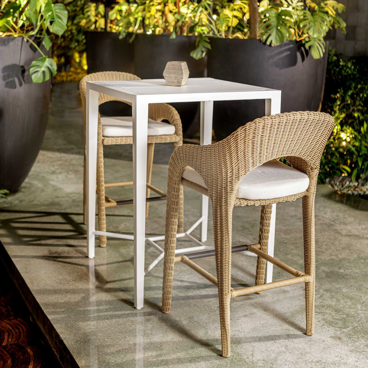 Montellano Outdoor Bar Table - White by Uttermost - View 6