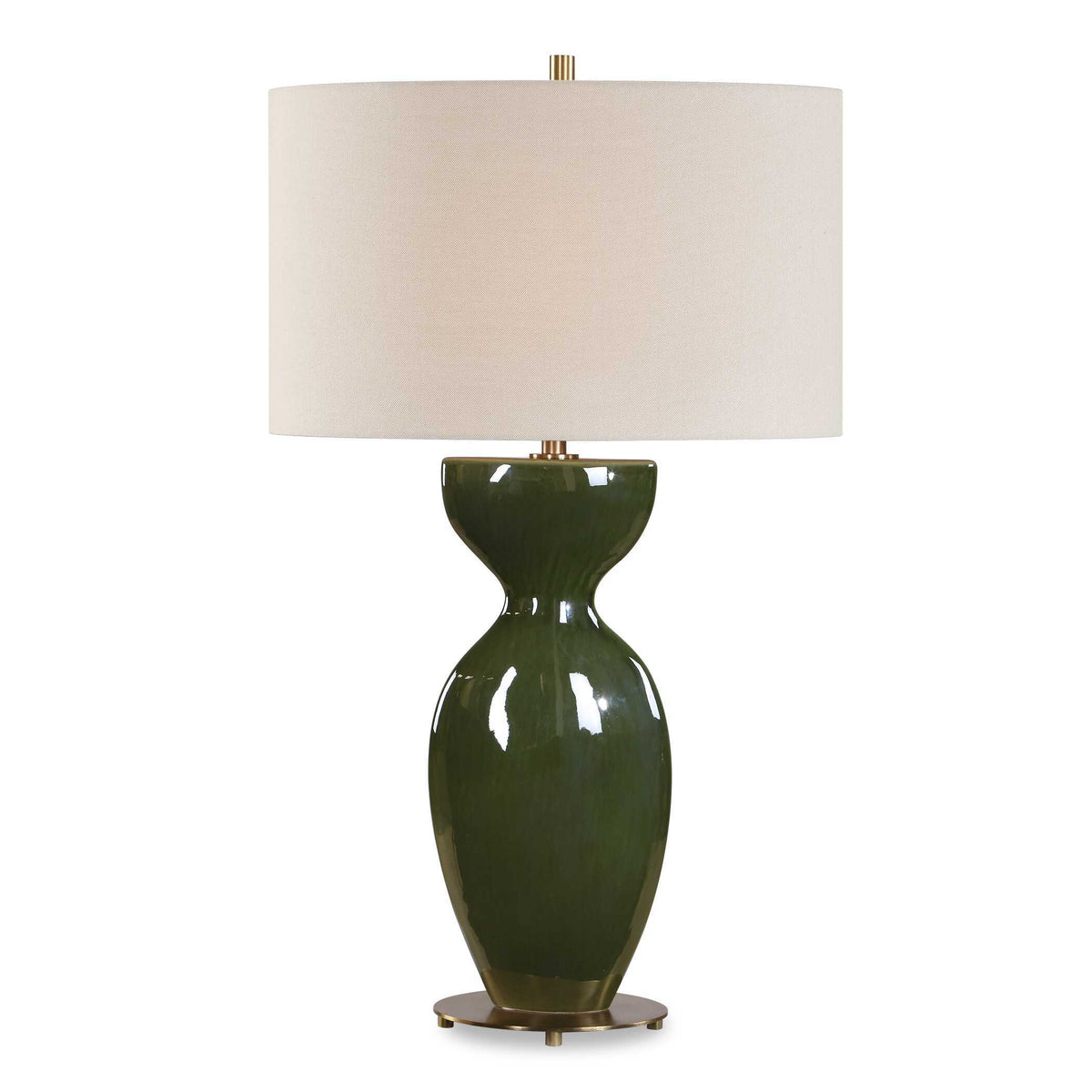 Curhan Glaze Table Lamp - Dark Green by Uttermost - View 1