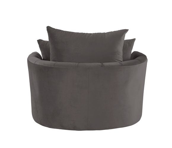 Acme - Zunyas Accent Chair W/Swivel AC00292 Gray Velvet