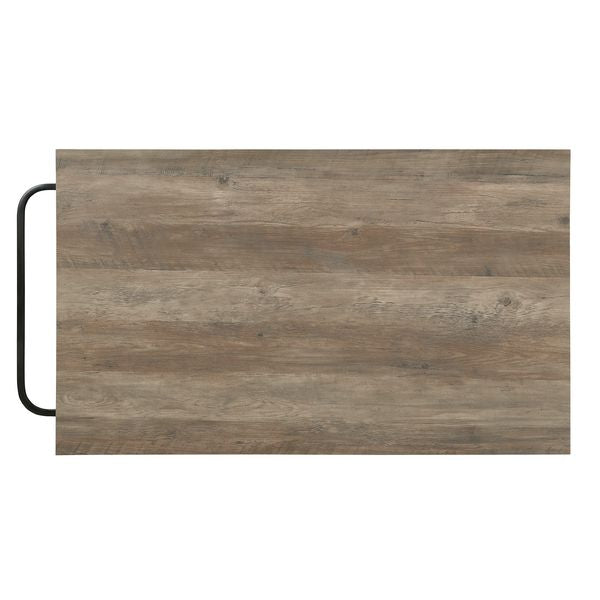 Acme - Macaria Kitchen Island AC00403 Rustic Oak & Black Finish