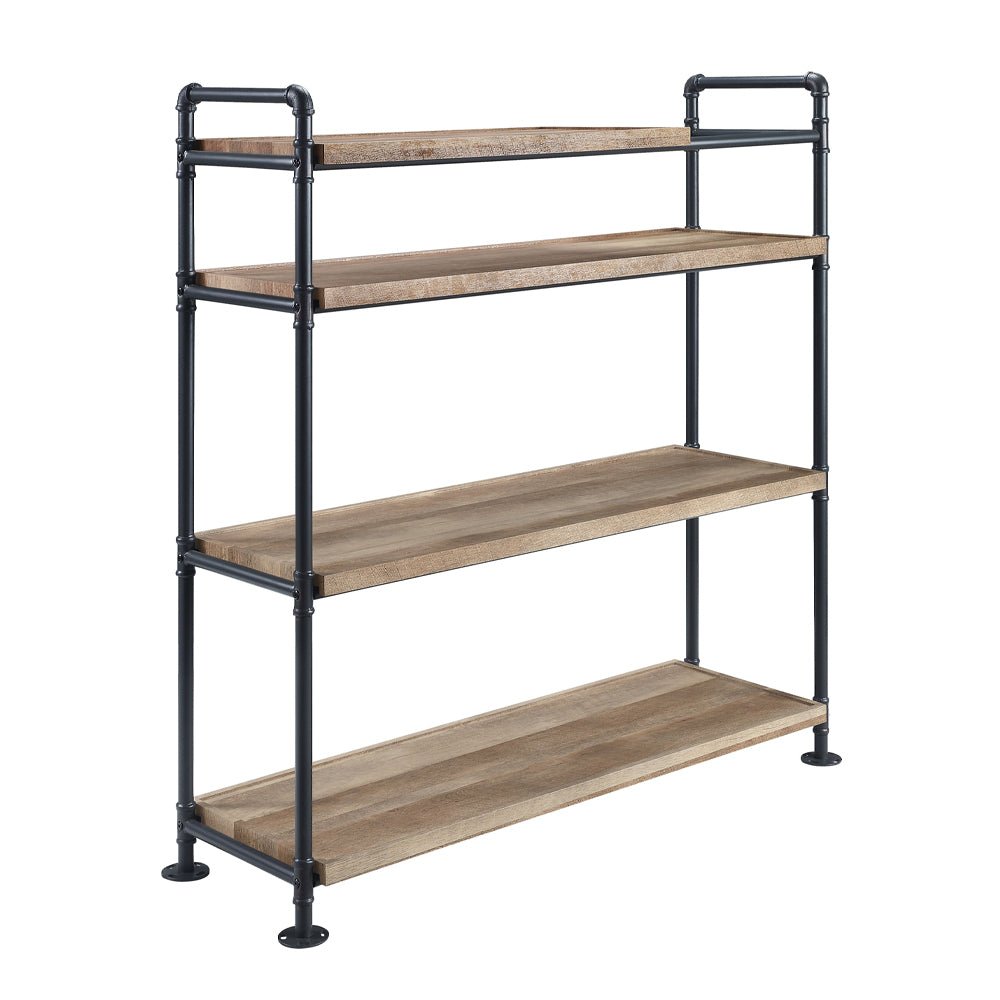Brantley Bookshelf AC00757 Oak & Sandy Black Finish | Acme | Home Elegance USA