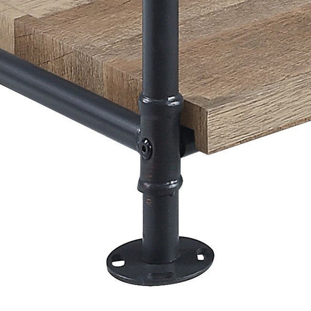 Brantley Bookshelf AC00757 Oak & Sandy Black Finish | Acme | Home Elegance USA