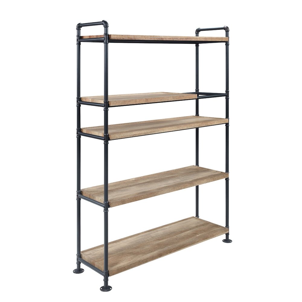Brantley Bookshelf AC00758 Oak & Sandy Black Finish | Acme | Home Elegance USA